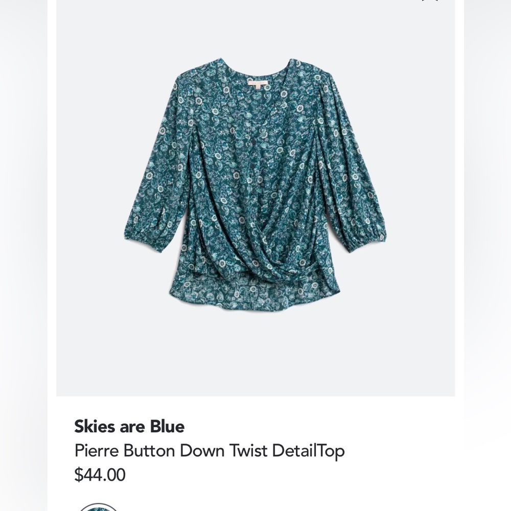 Skies Are Blue blouse